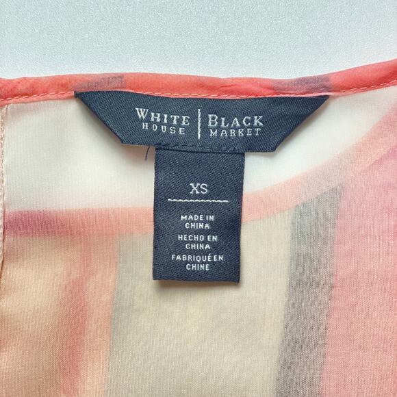 WHBM Fields of Color 2-Piece Blouse XS Semi-Sheer Layered Pink Top - Picture 4 of 15